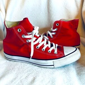 Converse Red High Top Sneakers
